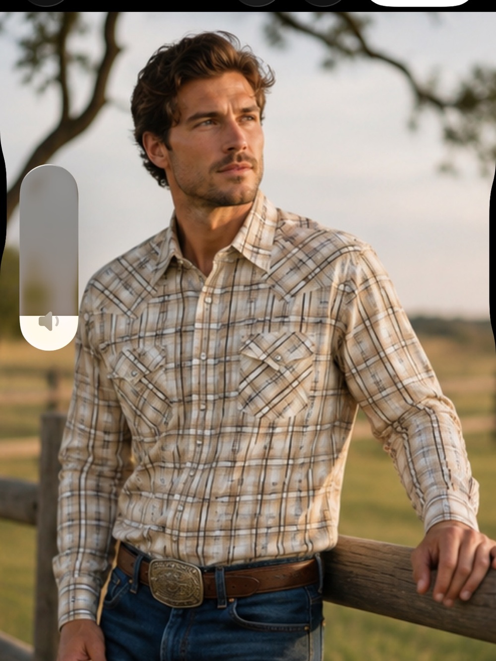NWOT Vintage Plains Western Wear Plaid Shirt with Pearl Snap Buttons Size XXLT